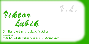 viktor lubik business card